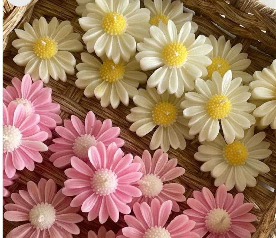 Velas Margarita Flotantes Decorativas, Rojo y Blanco, Juego de 10, Perfumadas Foto 4 de 4