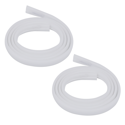 2pc White Roof Vent Seal Rubber TPE Cover for RV with Rounded Domes