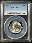 1953-D  25C Washington Quarter Dollar PCGS MS65  33933361