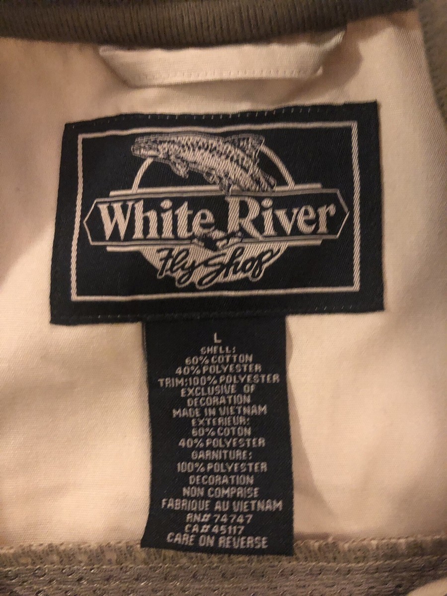 Gilet De Pêche White River Fly Shop - Beige Kaki - Taille L - Utilitaire Multipo-ches