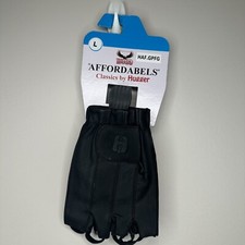 Men  s Hugger Fingerless Goat Leather Biking Gloves with Gel Palm / Large