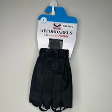 Men’s Hugger Fingerless Goat Leather Biking Gloves with Gel Palm / Large