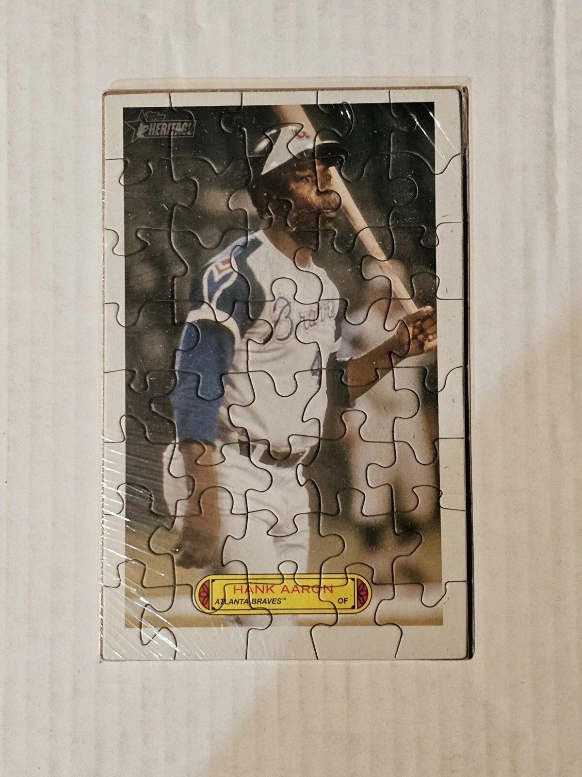 2023 Topps Heritage Box Topper Hank Aaron 1974 Puzzles Limited to 500 BRAVES SP