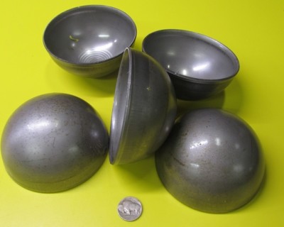 Hot Rolled Steel Half Sphere / Balls 4.00'' Diameter x 2.0'' Height, 5 Pieces 