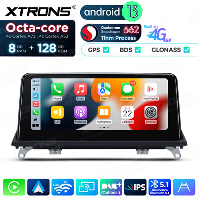 10,25'' 8-Kern 8G+128GB Android14 Autoradio GPS CarPlay für BMW X5 E70 X6 E71 CCC