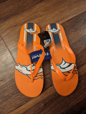 NFL Denver broncos flip flops adult medium