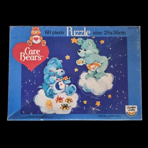 1983 Care Bears 60 pce puzzle COMPLETE bedtime bear, wish bear Creative Crafts
