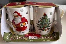 Spode Christmas Tree Cookies for Santa Tray 2 Mugs 11702489