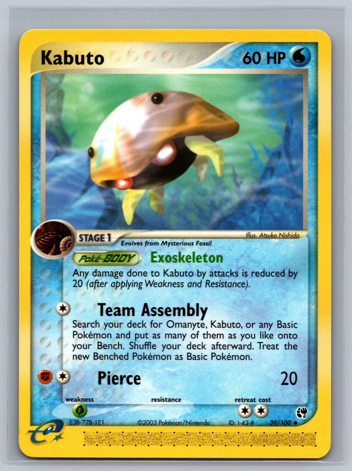 Pokemon TCG Kabuto #39/100 READ CCG EX Sandstorm