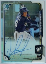 2015 BOWMAN CHROME PROSPECT AUTOGRAPHS REFRACTORS #BCAPOA ORLANDO ARCIA #189/499