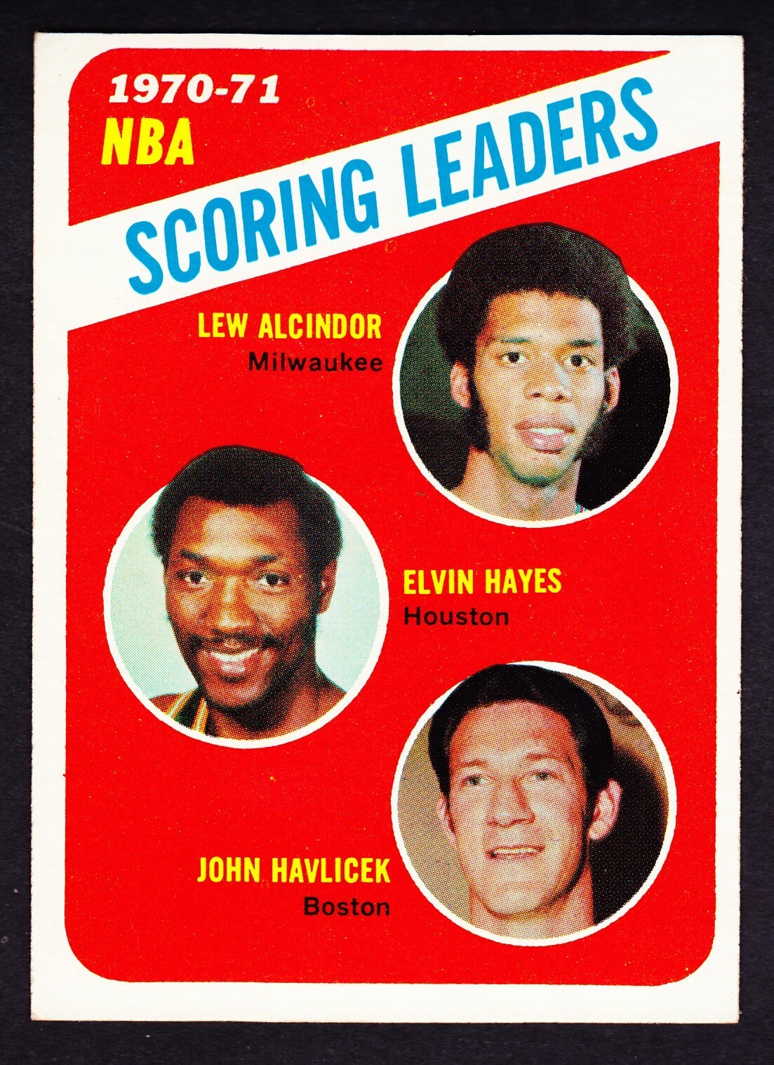 1971-72 TOPPS #138 LEW ALCINDOR/ELVIN HAYES/JOHN HAVLICEK
