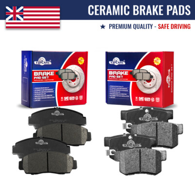 Front and Rear Ceramic Disc Brake Pads For 2004 2005 2006 2007 2008 Acura TSX