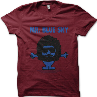 MR BLUE SKY inspiriert von JEFF LYNNE's ELO bedrucktes T-Shirt 9113