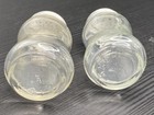 Hazel-Atlas Salt & Pepper Shakers 30s Vintage Molded Glass Zanesville OH Marked — photo 4