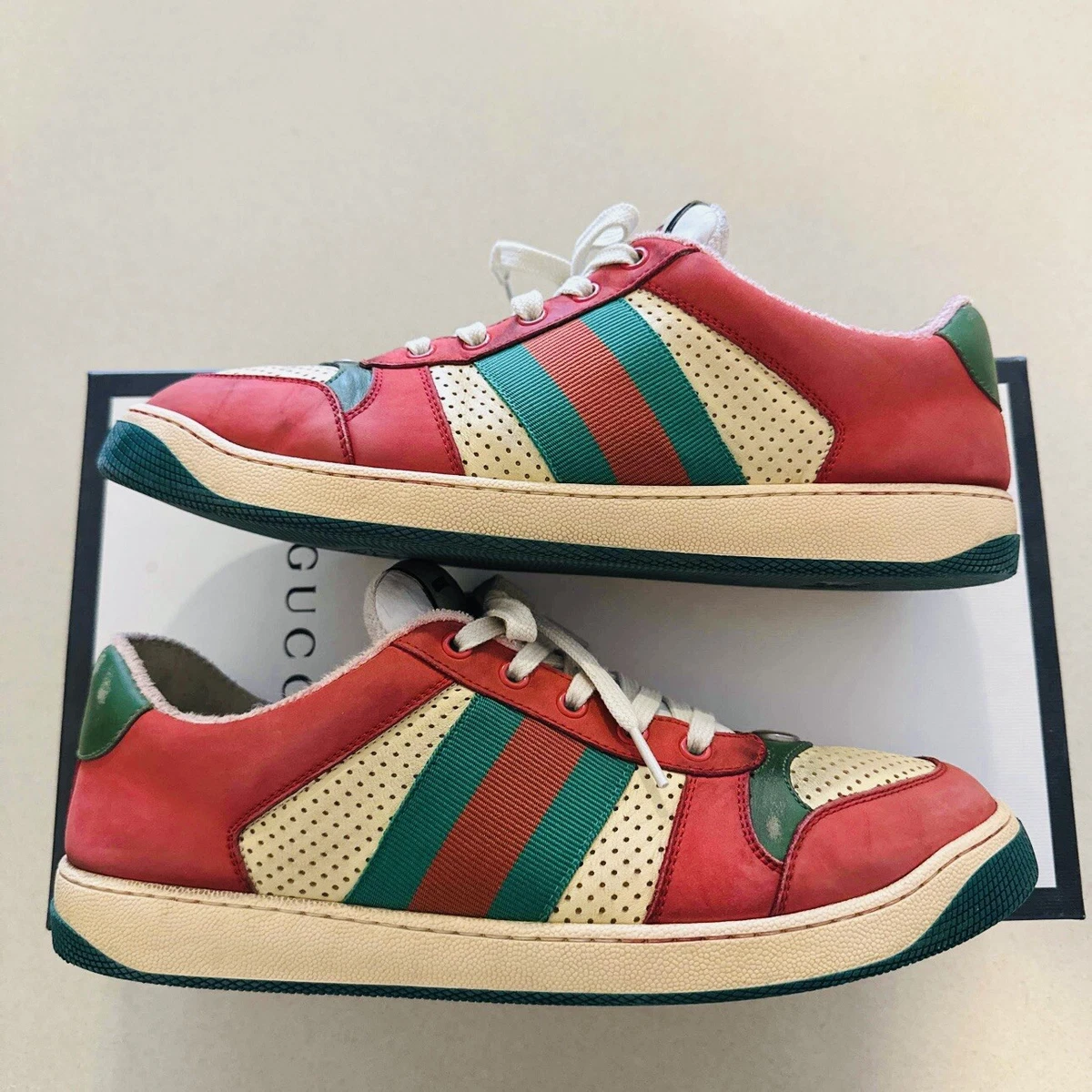 Screener leather sneaker top