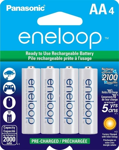 Newest Panasonic Eneloop 4 AA 4th Gen NiMH Rechageable Batteries 2100 Cycles