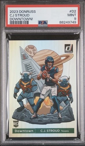 2023 PANINI DONRUSS CJ STROUD DOWNTOWN! ROOKIE RC PSA 9!