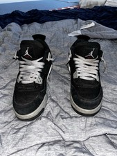 Jordan Air Jordan 4 Black/White Mid Top Lace ...