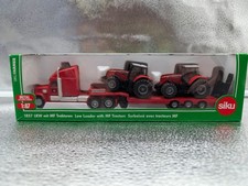 Siku Farmer Low Loader with MF Tractors 1:87 Scale Model 1857 Metall