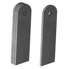 4 Pack 6" Height Weld-On Long Tabs, 1/4" Steel Shock Mount Tabs, 1/2" Hole |