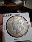 Under Melt Price  1925-P PEACE SILVER DOLLAR  AU Condition With Toning