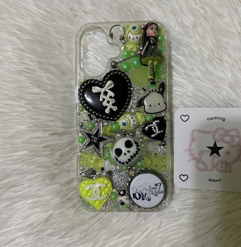 Handmade iPhone 16 Junk Case Hello Kitty Bratz Sanrio Kawaii Luxury Goth Y2K - Picture 1 of 2