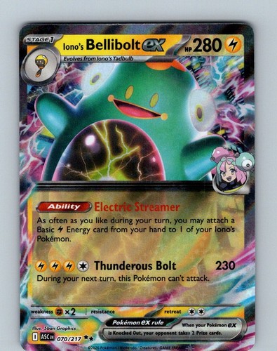 Iono's Bellibolt ex Holo Double Rare ME: Ascended Heroes 070/217 NM