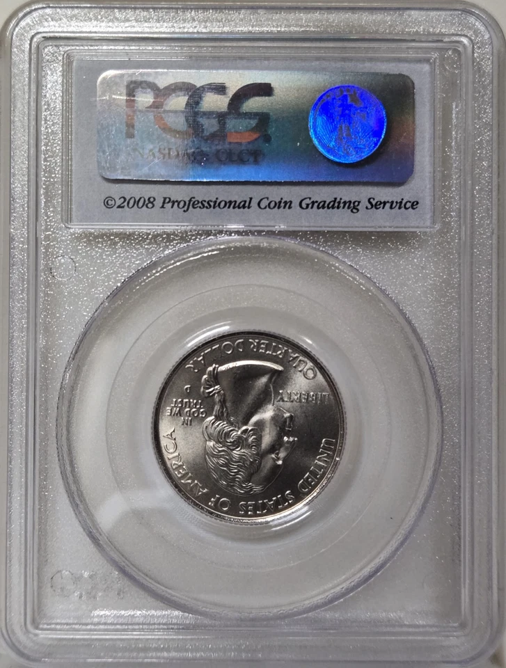 2008-D 25C PCGS MS68 - Clad  Satin Finish Alaska Quarter - Image 2 of 2