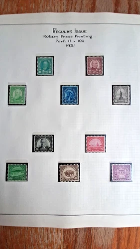 Us Stamp Collection Scott 692-703 MNH Issues of 1931  CV 137.25