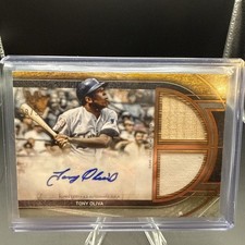 2025 Topps Mueseum Collection Tony Oliva Game Used Dual Patch Auto Copper /99