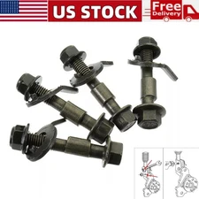 4Pcs 12mm Steel Four Wheel Alignment Adjustable Camber Cam Bolts Kit US STOCK