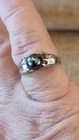 Vintage Sterling Silver Ring W/Hematite Bead Size 5.5 Bead 6.3mm Pretty & Dainty