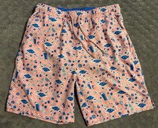Peter Millar Seaside Collection Mens Swim Trunks Crabs Print Elastic Waist M