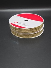 Lot of 2 Celebrate It Gold Rope 1/8" x 6 Yd Christmas Ribbon