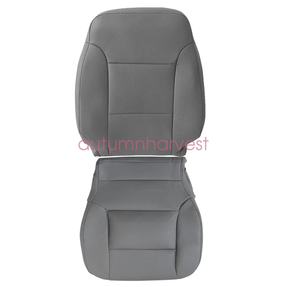 For 2014-2019 Chevy Silverado 1500HD 2500HD Driver Bottom & Top Seat Cover Gray - Изображение 2 из 4