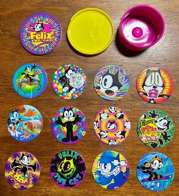 POGS / MILKCAPS WENDY'S FELIX THE CAT POG SET SERIES CONTAINER