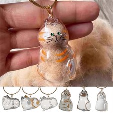 Cat hair storage box pendant cat hair storage capsule keychain commemorative 6P