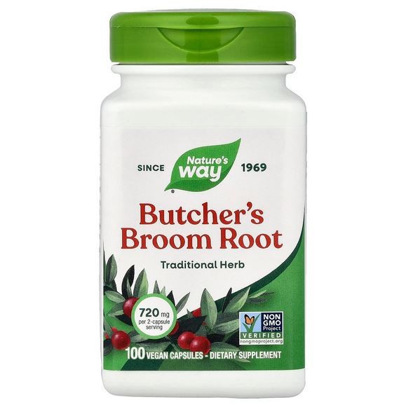 Nature's Way , Butcher's Broom Root, 940 Mg, 100 Vegan Capsules - Image 3