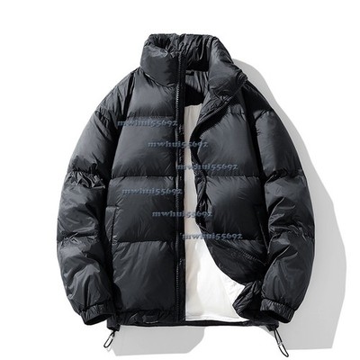 2025 Winter Men's Solid Color Thick Warm 90 White Duck Down Jacket Couples Coat