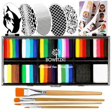 Bowitzki Face Paint 12x10g Professional Painting Kit For Kids Split Cake