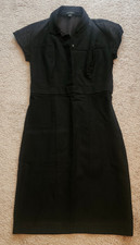 WOMENS sz 0 ANN TAYLOR TAILORED DRESS sheer UPPER back STRETCH SMART BUSINESS