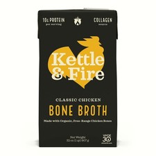 Kettle  Fire Classic Chicken Bone Broth Shelf-Stable 32 oz 4 Pack 