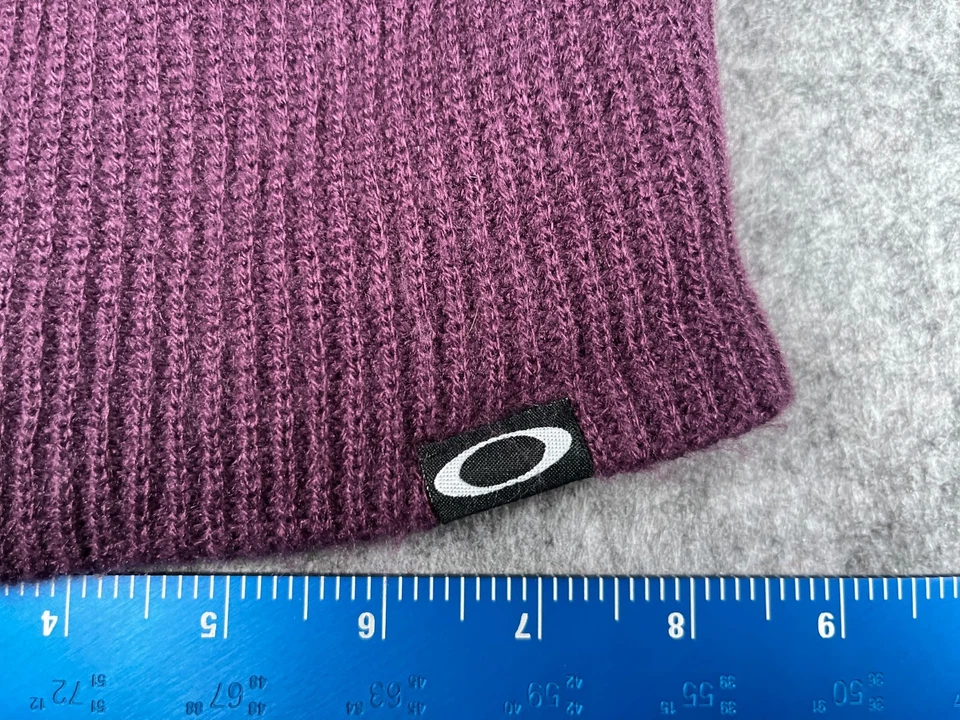 Oakley Beanie Toque Adulto Talla Única Púrpura Tejido 100% Acrílico Esquí Aire Libre Y2K Foto 2 de 4
