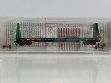 Micro Trains 54100 61' 8" Bulkhead Flat Car , N scale