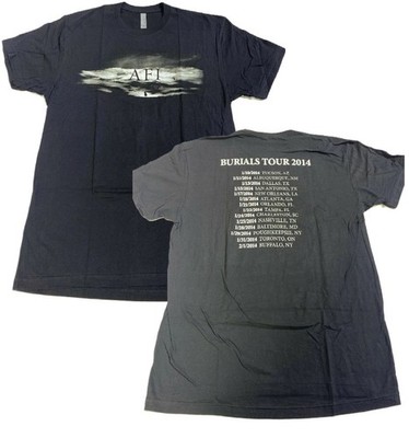 AFI , BURIALS TOUR 2014 Black  T-SHIRT OFFICIAL MERCHANDISE AFI BAND NEW!!!