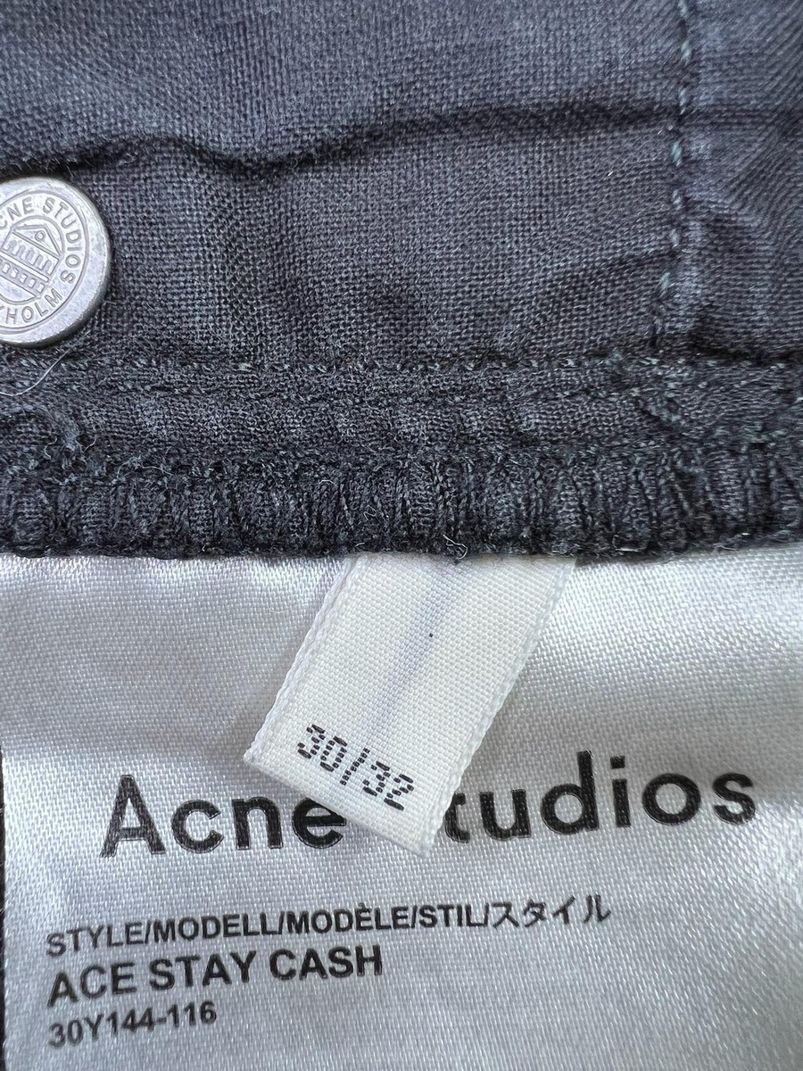 Acne Studios Ace Stay Cash Jeans Mens 30x32 Black Slim Skinny