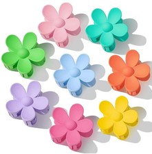 8Pcs Flower Hair Clips, Large Claw Clips for Women Girls Hair, Strong Clips