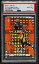 2022 Mosaic NFL Debut Reactive Orange Prizm George Pickens PSA 10 GEM MT 2f4