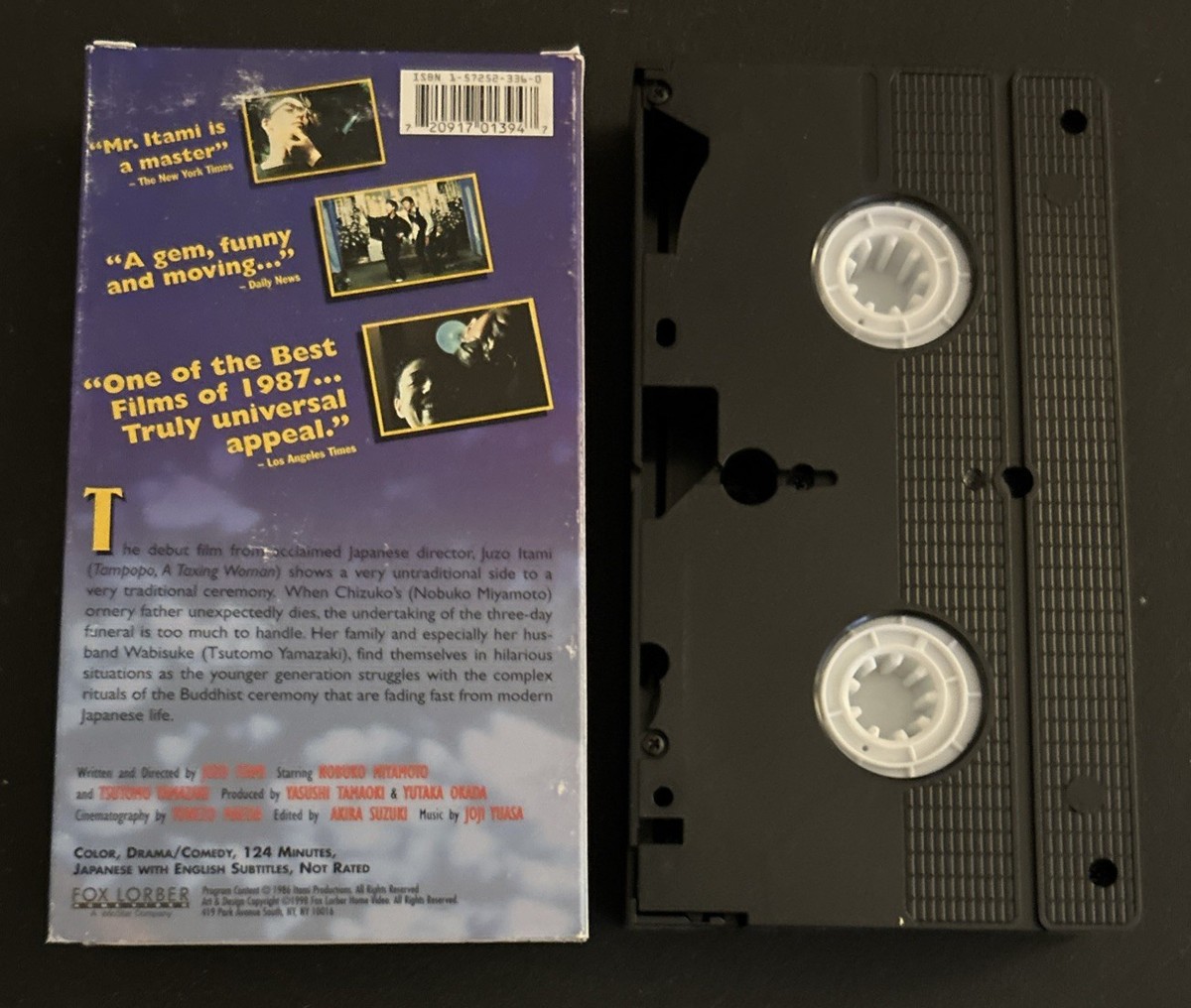 Juzo Itami's The Funeral VHS Tape Comedy Nobuko Miyamoto Tsutomo