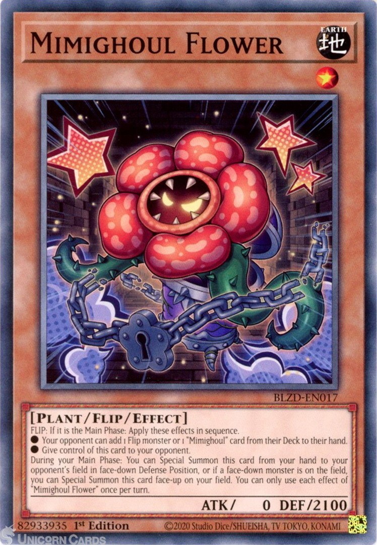 BLZD-EN017 Mimighoul Flower : Common 1st Edition Mint YuGiOh Card
